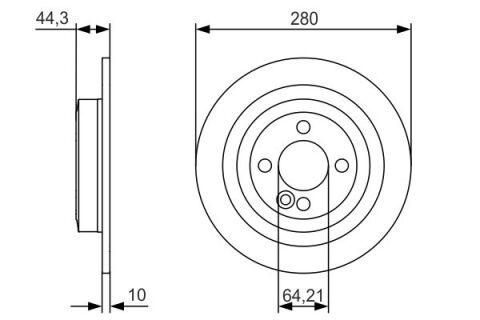 Mini JCW R56 1.6 2008-2012 Bosch Arka Disk 2 Adet