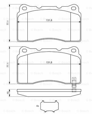 Subaru Impreza 2.0STI 2001-2005 Bosch Ön Balata NETPAR23092
