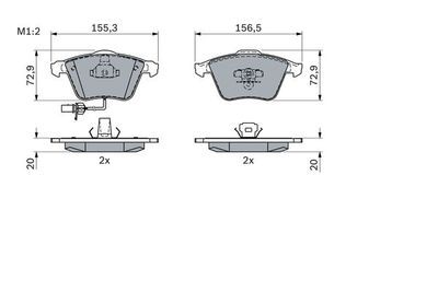 Audi A6 3.0TDI 2004-2011 Bosch Ön Balata NETPAR23801 (ASB-BMK-CDY)