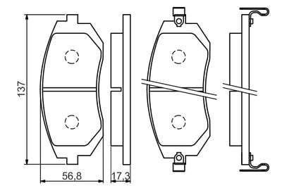 Subaru Impreza 2.0 2007-2012 Bosch Ön Balata NETPAR23865