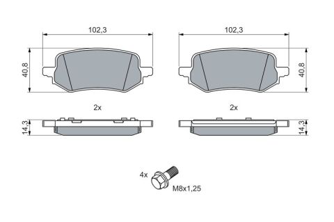 Ford Puma 1.5 EcoBoost 2020-2026 Bosch Arka Balata NETPAR26273