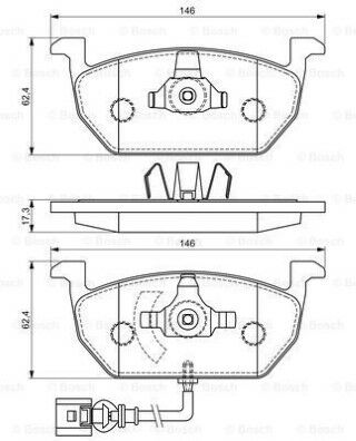 Volkswagen Golf 7 1.5TSI 2017-2019 Bosch Ön Balata NETPAR22035
