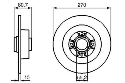 Renault Scenic 2 1.6 2003-2009 Bosch Arka Disk Rulmansız 2 Adet (K4M)