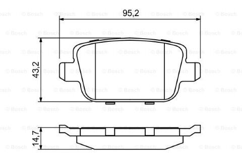 Ford Mondeo 2.0 2007-2014 Bosch Arka Balata NETPAR24537