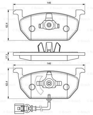 Volkswagen Golf 7 1.2TSI 2012-2017 Bosch Ön Balata NETPAR22035