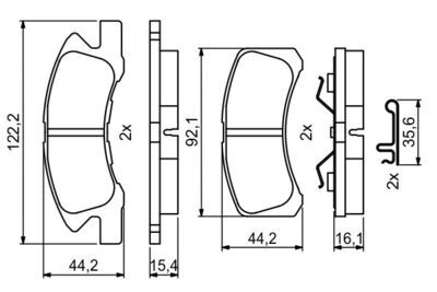 Mitsubishi Attrage 1.2 2014-2016 Bosch Ön Balata NETPAR4878
