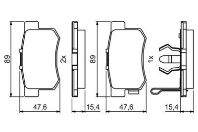 Honda CR-V 2.2CTDI 2005-2006 Bosch Arka Balata 24231 NETPAR3039 (N22A2)