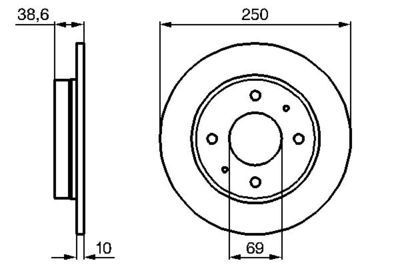 Smart Forfour 1.5 2004-2008 Bosch Arka Disk 2 Adet