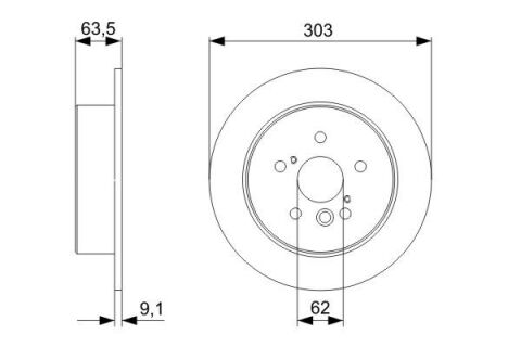 Toyota RAV4 2.0 2000-2005 Bosch Arka Disk BD1189 2 Adet