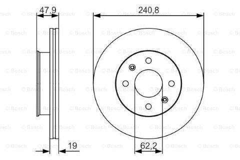 Hyundai Getz 1.3 2002-2005 Bosch Ön Disk 241mm 2 Adet