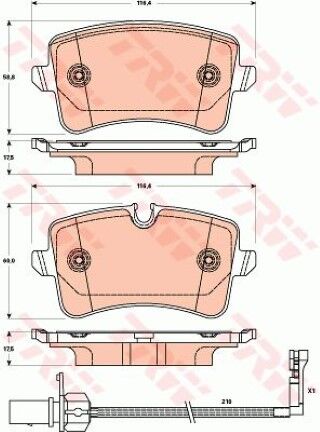 Audi A8 3.0TDI 2015-2017 TRW Arka Balata NETPAR1902 (CTB)
