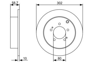 Mitsubishi Outlander 2.0DI-D 2007-2010 Bosch Arka Disk 2 Adet