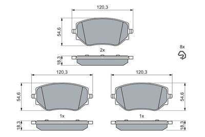 Renault Clio 5 1.0TCe 90 2020-2025 Bosch Ön Balata NETPAR26188