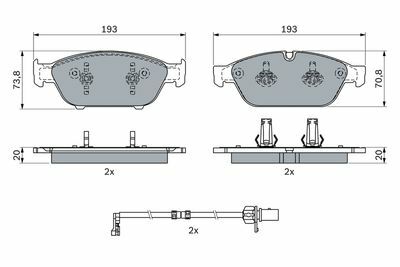 Audi A6 2.0TDI 2015-2018 Bosch Ön Balata 25158