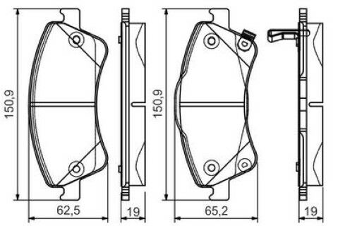 Toyota Verso 1.6D4D 2014-2018 Bosch Ön Balata 24203