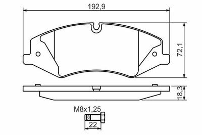 Land Rover Range Rover Sport 3.0Td 2009-2013 Bosch Ön Balata 25021