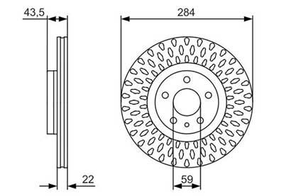 Alfa Romeo 156 1.6TS 2000-2001 Bosch Ön Disk 284mm 2 Adet