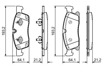 Mercedes GLE Serisi (166) 350d 4MATIC 3.0 2015-2018 Bosch Ön Balata 25190
