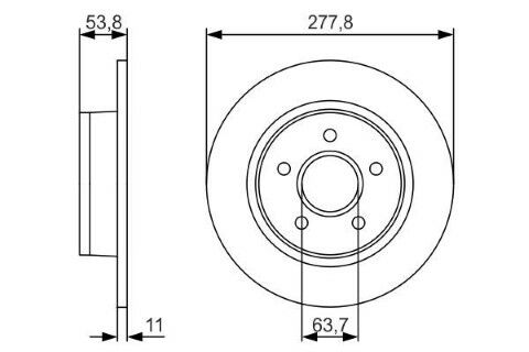 Ford Tourneo Connect 1.8TDDi 2002-2010 Bosch Arka Disk 2 Adet