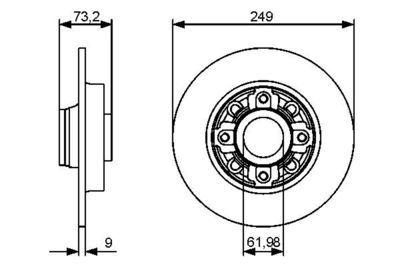 Peugeot 308 1.6 2007-2013 Bosch Arka Disk 2 Adet