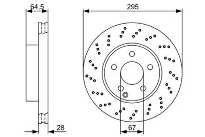 Mercedes C Serisi (204) C200CDI 2.2 2007-2010 Bosch Ön Disk 295mm 2 Adet