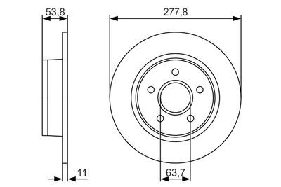 Ford Tourneo Connect 1.8TDDi 2002-2010 Bosch Arka Disk 2 Adet