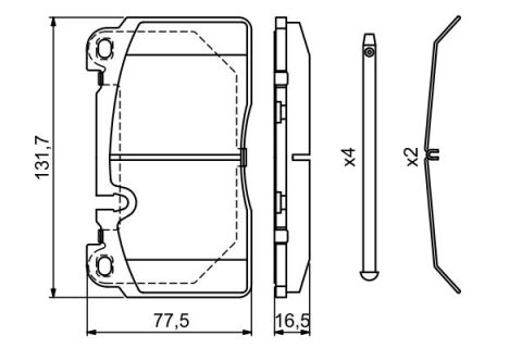 Audi A6 3.0TDI 2011-2018 Bosch Ön Balata 25643 NETPAR4694 (CDU-CVU)