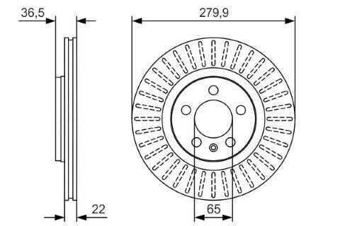 Volkswagen Beetle 1.6 2002-2010 Bosch Ön Disk (280 mm) 2 Adet