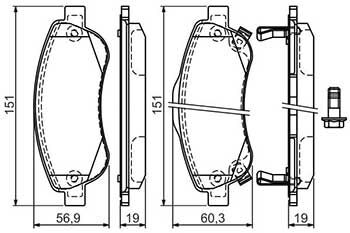Honda CR-V 2.2CTDI 2007-2009 Bosch Ön Balata NETPAR24640 (N22A2)