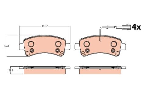 Peugeot Boxer 2.0HDi 2015-2023 TRW Arka Balata NETPAR