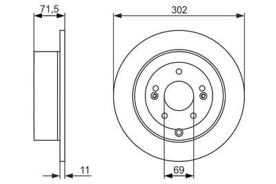 Hyundai Santa Fe 2.2CRDi 2006-2009 Bosch Arka Disk 2 Adet