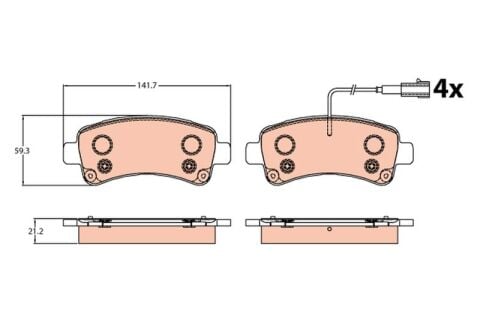 Peugeot Boxer 2.2HDi 2018-2023 TRW Arka Balata NETPAR
