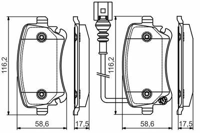 Volkswagen Transporter T5 2.5TDI 2003-2009 Bosch Arka Balata NETPAR23854