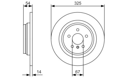 Mercedes GLE Serisi (166) 350d 4MATIC 3.0 2015-2018 Bosch Arka Disk 325mm 2 Adet