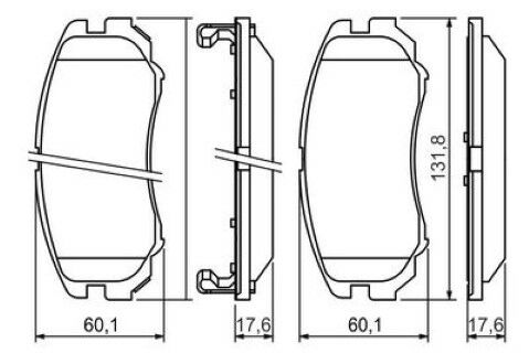 Hyundai Elantra 1.6CRDi 2006-2011 Bosch Ön Balata NETPARNET23891