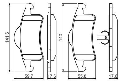 Jeep G. Cherokee (WG) 4.0 2000-2005 Bosch Arka Balata NETPAR23338