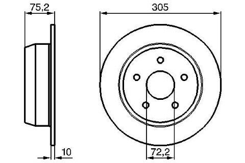 Jeep G. Cherokee (WG) 4.0 2000-2005 Bosch Arka Disk 2 Adet