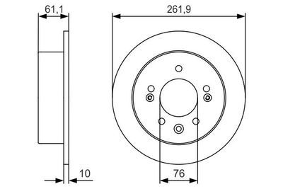 Hyundai Elantra 1.6CRDi 2006-2011 Bosch Arka Disk 2 Adet (D4FB)