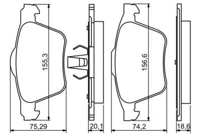 Volvo S60 1.5 T3 2015-2018 Bosch Ön Balata NETPAR24142