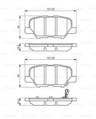 Mitsubishi ASX 1.6 2012-2016 Bosch Arka Balata NETPAR25688