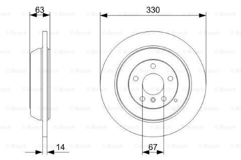 Mercedes ML Serisi (164) ML280CDI 3.0 2005-2009 Bosch Arka Disk 2 Adet