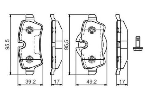 Mini Cooper S Clubman R55 1.6 2007-2014 Bosch Arka Balata 24290 NETPAR3171
