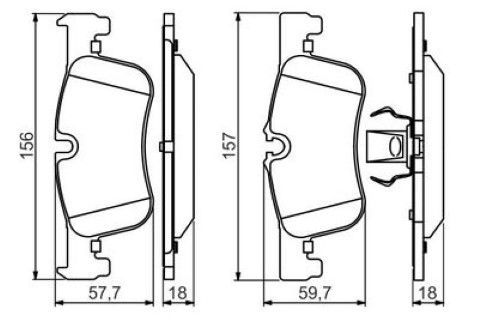 BMW 1 F20 116i 1.5 2015-2019 Bosch Ön Balata NETPAR25014