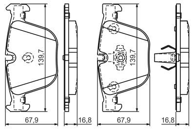 BMW X5 E70 30sd 3.0 2007-2008 Bosch Arka Balata NETPAR23884
