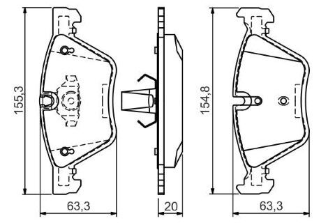 BMW 5 F10 518d 2.0 2013-2016 Bosch Ön Balata NETPAR23794