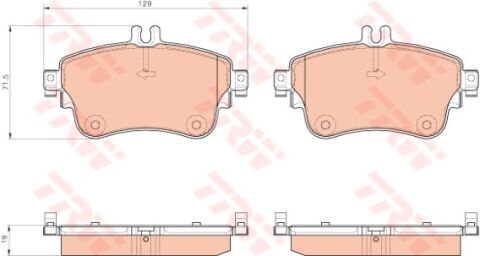 Mercedes B Serisi (246) B160 1.6 2015-2018 TRW Ön Balata NETPAR1933