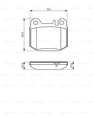 Mercedes ML Serisi (163) ML270CDI 2.7 1999-2005 Bosch Arka Balata NETPAR2053