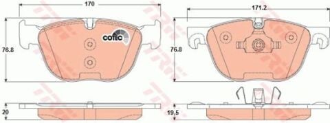 BMW X6 F16 30d xD 3.0 2014-2015 TRW Ön Balata