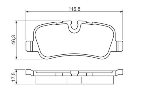 Land Rover Range Rover Sport 2.7TD 2005-2009 Bosch Arka Balata NETPAR24192