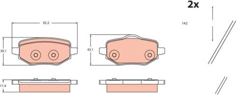 Citroen C4 1.2 PureTech 2020-2026 TRW Arka Balata NETPAR26198 (HNS)